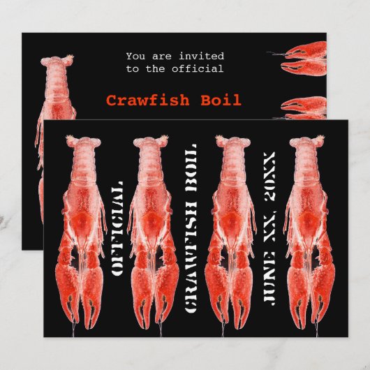 Invitation modèle d'invitation à la fête d'ébullition de l'éc (Devant / Derrière)