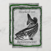 Invitation modèle d'invitation à la pêche au bar (Devant / Derrière)