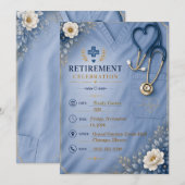 Invitation Modèle d'invitation à la retraite d'une infirmière (Devant / Derrière)