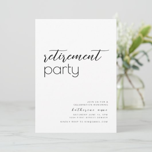 Invitation Modèle d'invitation à la retraite simple (Debout devant)