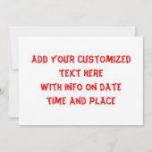 Invitation Modèle d'invitation à la vapeur (Dos)