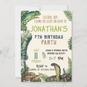 Invitation Modèle d'invitation à l'anniversaire du reptile mo (Devant)