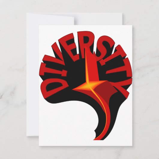 Invitation Modèle d'invitation à l'étoile de la diversité (Devant)