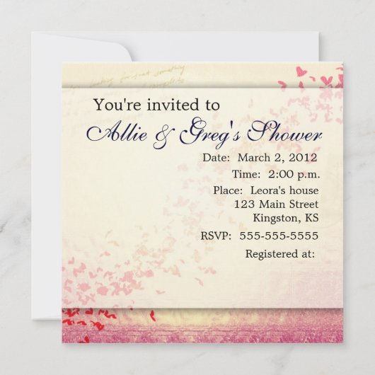 Invitation modèle d'invitation à thème français simple et élé (Dos)