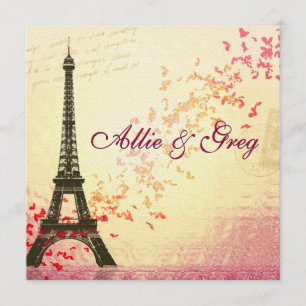 Invitation modèle d'invitation à thème français simple et élé