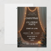 Invitation Modèle d'invitation à un dîner de veille de Noël (Devant / Derrière)