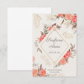 Invitation modèle d'invitation à un engagement (Devant / Derrière)