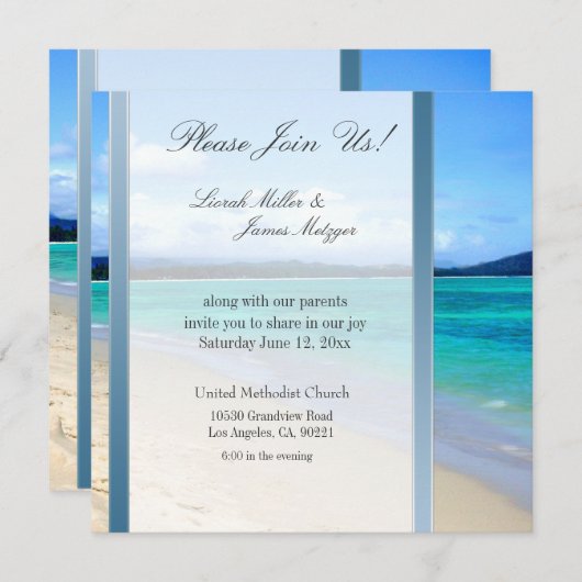 Invitation modèle d'invitation à un mariage DO-IT-YOURSELF De (Devant / Derrière)