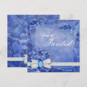 Invitation Modèle d'invitation à une fête avec des hortensias (Devant / Derrière)