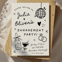 Modèle d'invitation à une fête de fiançailles, Cha