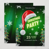 Invitation Modèle d'invitation à une fête de Noël (Devant / Derrière)