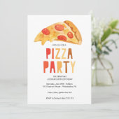 Invitation Modèle d'invitation à une fête pizza, Pizza de ret (Debout devant)