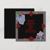 Invitation Modèle d'invitation à une soirée poker (Devant / Derrière)