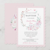 Invitation Modèle d'invitation au baptême de fille (Devant / Derrière)
