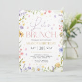 Invitation Modèle d'invitation au brunch, Naissance de Fleur  (Debout devant)