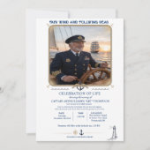 Invitation Modèle d'invitation au capitaine Funérailles (Devant)