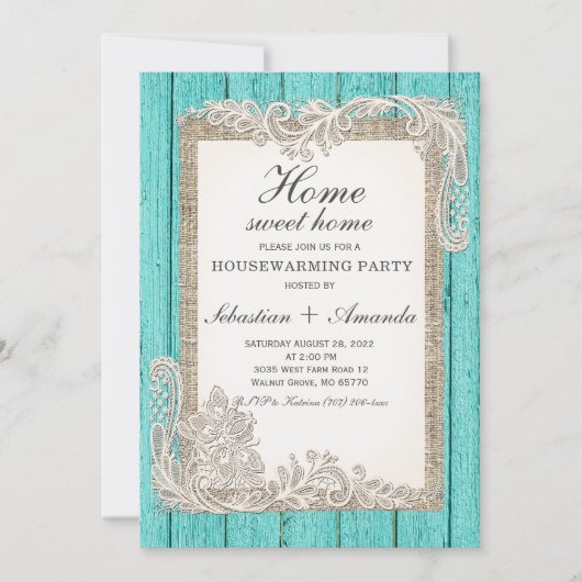 Invitation Modèle d'invitation au réchauffement de la maison (Devant)