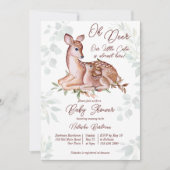 Invitation Modèle d'invitation baby shower de cerfs (Devant)