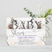 Invitation Modèle d'invitation Baby shower Halloween (Debout devant)