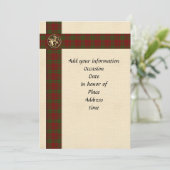 Invitation Modèle d'invitation carreaux écossais masculins (Debout devant)