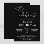 Invitation Modèle d'invitation Célébrons, Surp modifiable (Devant / Derrière)