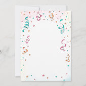 Invitation Modèle d'invitation d'anniversaire avec confettis (Dos)
