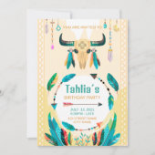 Invitation Modèle d'invitation d'anniversaire bohème amérindi (Devant)