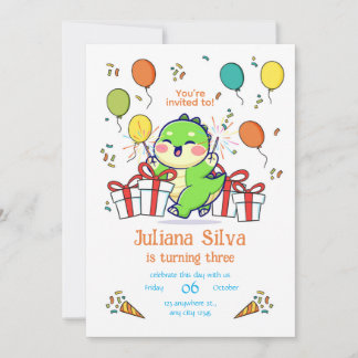 Invitation Modèle d'invitation d'anniversaire de bébé dragon