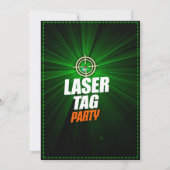 INVITATION MODELE D'INVITATION D'ANNIVERSAIRE LASER TAG (Dos)