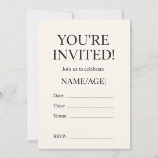 Invitation Modèle d'invitation d'anniversaire modifiable |