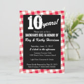 Invitation Modèle d'invitation d'anniversaire pour pique-niqu (Debout devant)