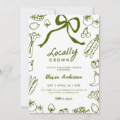 Invitation Modèle d'invitation de Baby shower cultivé localem (Devant)