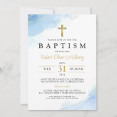 Invitation Modèle d'invitation de baptême moderne Christening (Devant)