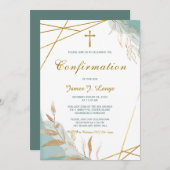 Invitation Modèle d'invitation de confirmation de garçon (Devant / Derrière)