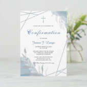 Invitation Modèle d'invitation de confirmation de garçon (Debout devant)