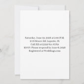 Invitation Modèle d'invitation de douche de mariage Dark Acad (Dos)