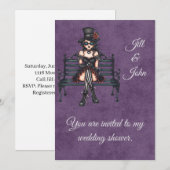 Invitation Modèle d'invitation de douche de mariage Dark Acad (Devant / Derrière)