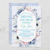 Invitation Modèle d'invitation de douche de mariée estivale i (Devant / Derrière)