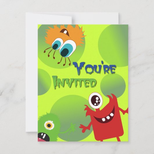 Invitation Modèle d'invitation de fête d'anniversaire de (Devant)