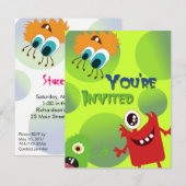 Invitation Modèle d'invitation de fête d'anniversaire de (Devant / Derrière)