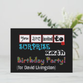 Invitation modèle d'invitation de fête d'anniversaire de (Debout devant)