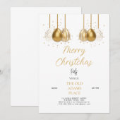 Invitation Modèle d'invitation de fête de Noël modifiable (Devant / Derrière)