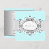 Invitation Modèle d'invitation de fête de toutes occasions Bl (Devant / Derrière)