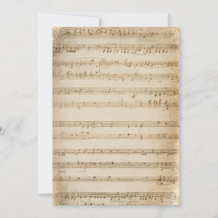 Invitation Modèle d'invitation de feuille de musique vintage 