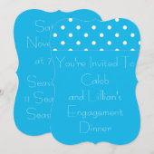 Invitation Modèle d'invitation de fiançailles pour fête au bo (Devant / Derrière)