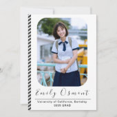 Invitation Modèle d'invitation de fin d'études élégant et att (Devant)