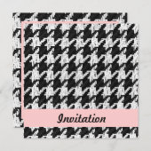 Invitation modèle d'invitation de Houndstooth (Devant / Derrière)