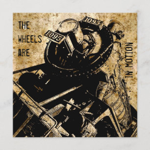 Invitation modèle d'invitation de la locomotive Grunge