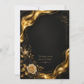 Invitation Modèle d'invitation de mariage 3D en or liquide de (Dos)