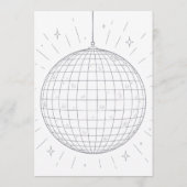 Invitation Modèle d'invitation de mariage à boule disco minim (Dos)